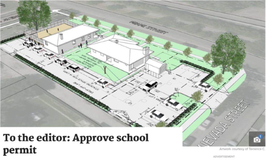 Picture from the Toledo Blade, To the editor: Approve school permit article.
